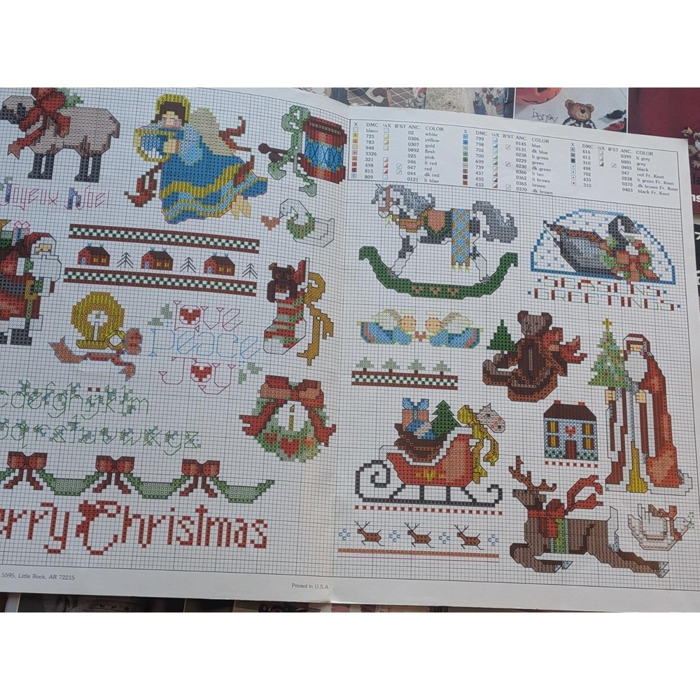 Lot 18 Vintage Leisure Arts Cross Stitch Pattern Books Leaflets Christmas... - Picture 9 of 11